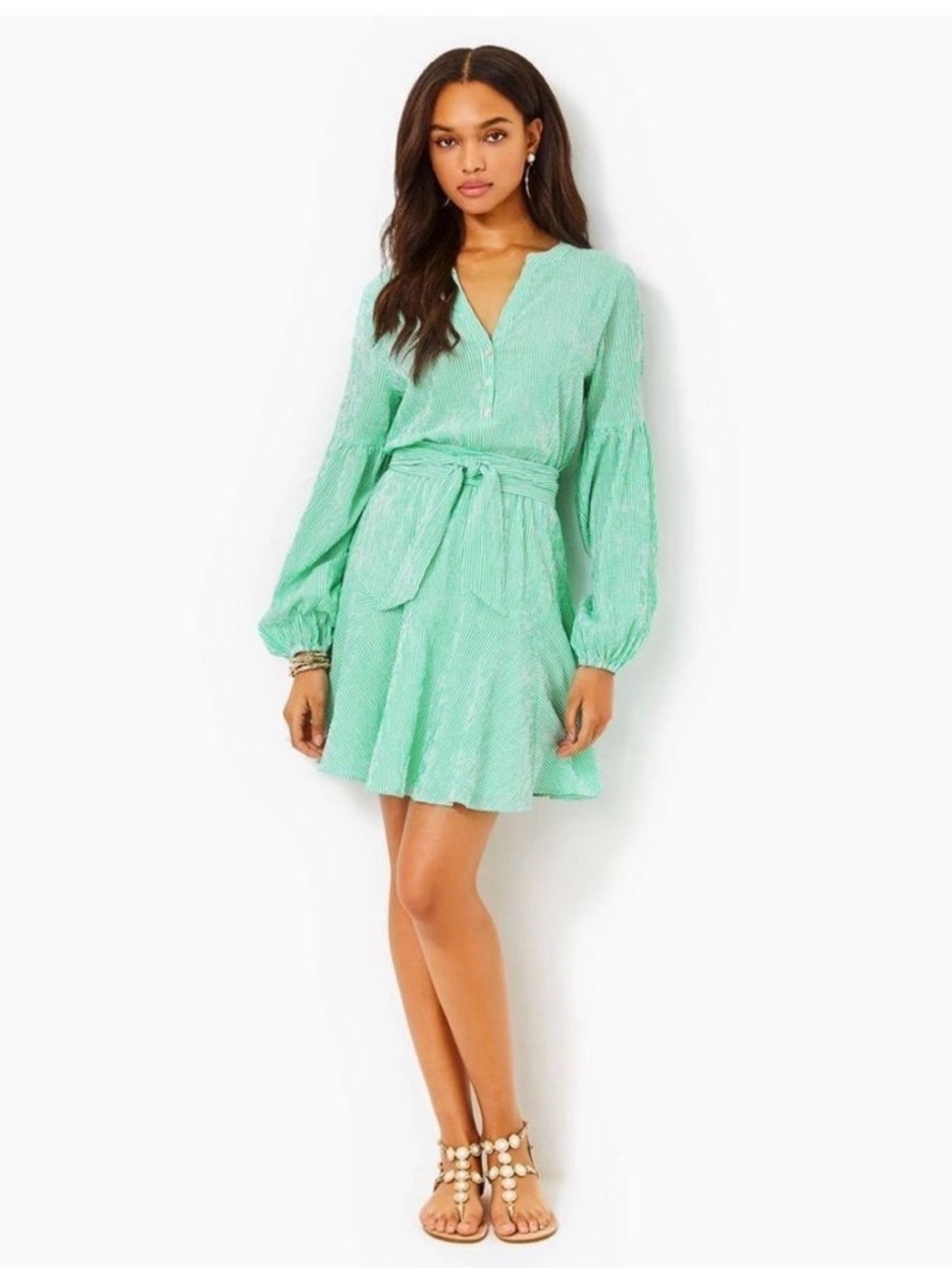 Lilly Pulitzer Carla Spearmint Harbor Stripe Dress